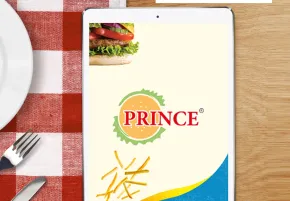 Prince Burger Restaurant Menu Tablet