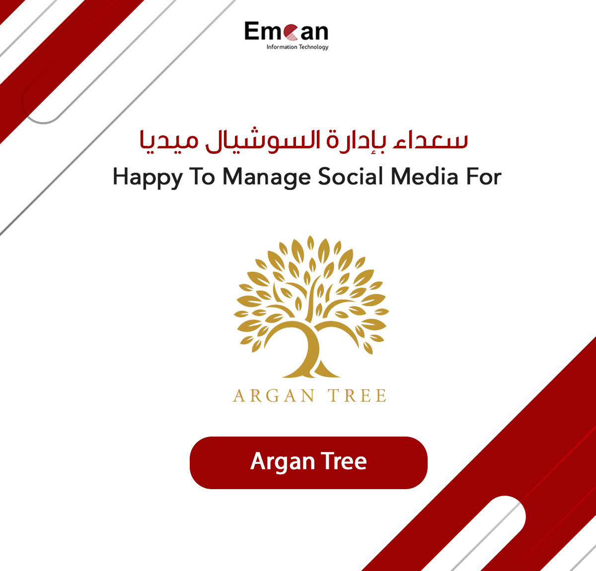 إدارة السوشيال ميديا ل Argan Tree